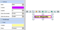 Étiquette : contour et arrière plan